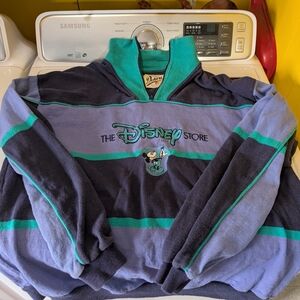 The Disney Store Men's Zip-Up Sweater - Teal & Navy